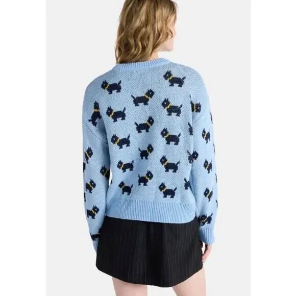 Stranger Things Scottie Dog Blue Sweater Large L - Picture 2 of 7